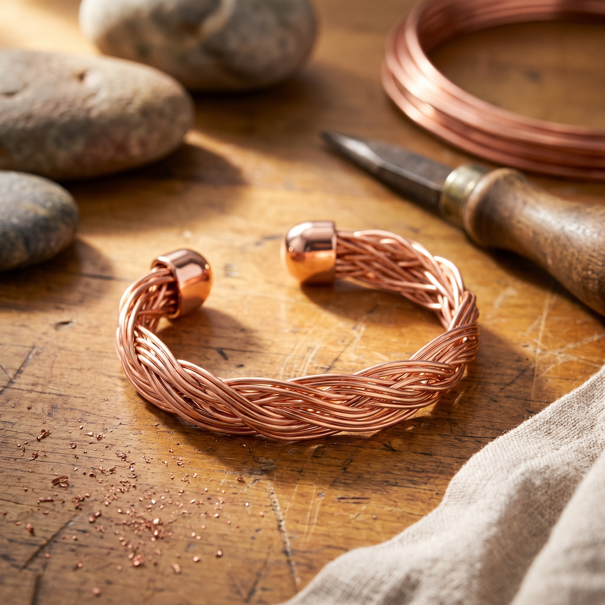 Vera's Elm Koper Cuff Armband