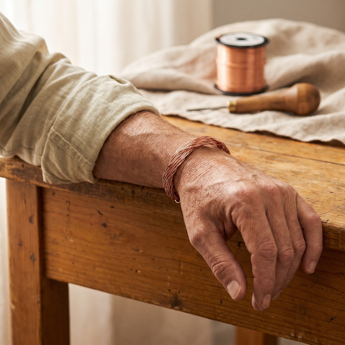 Vera's Elm Koper Cuff Armband