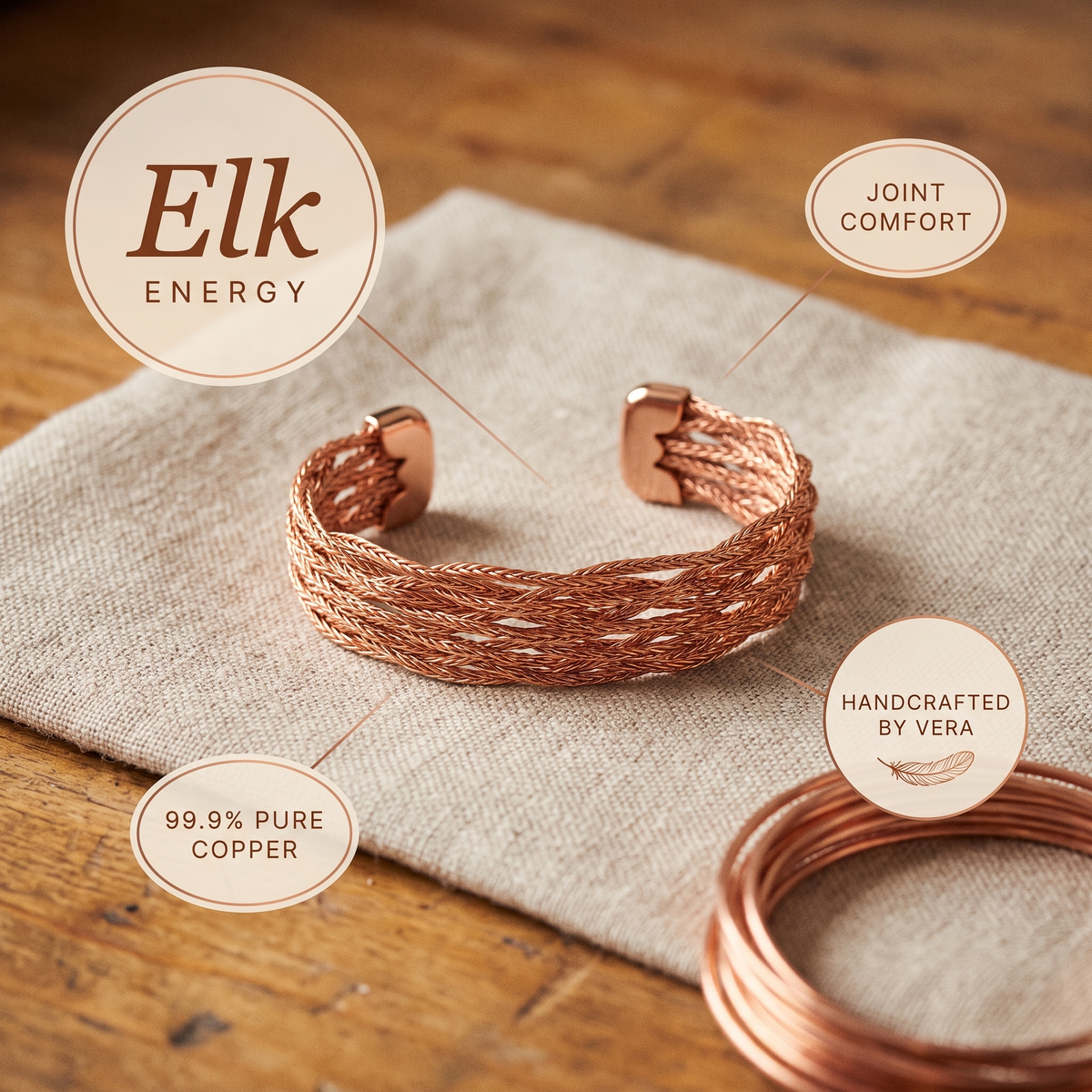Vera's Elks Copper Bracelet