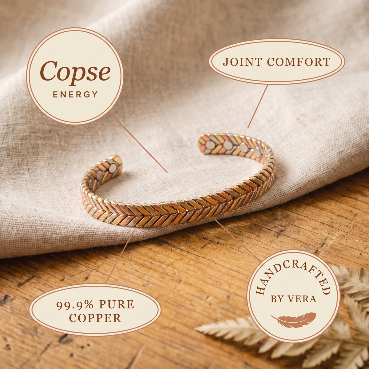 Vera's Copse Koperen Armband