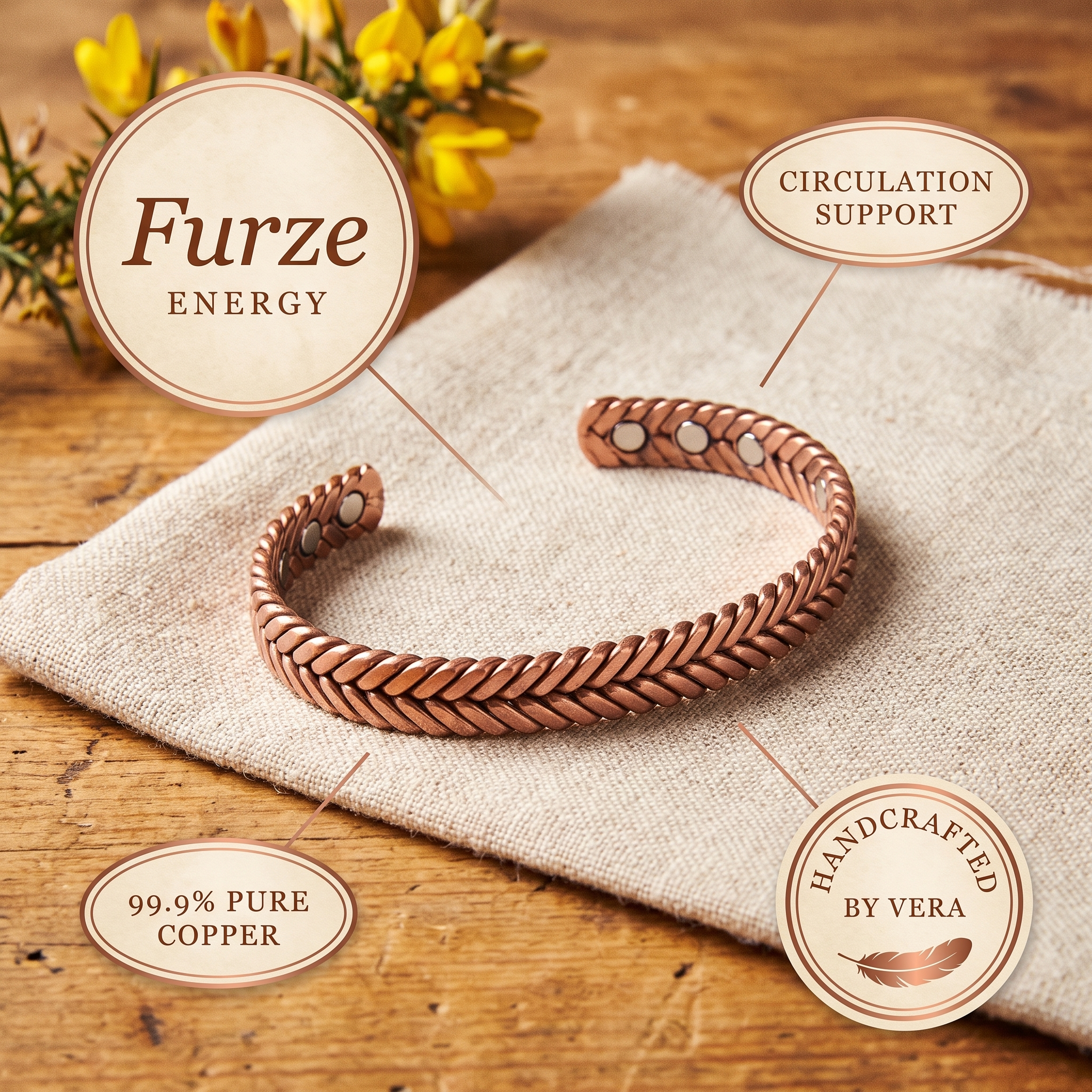 Vera's Furze Koperen Armband