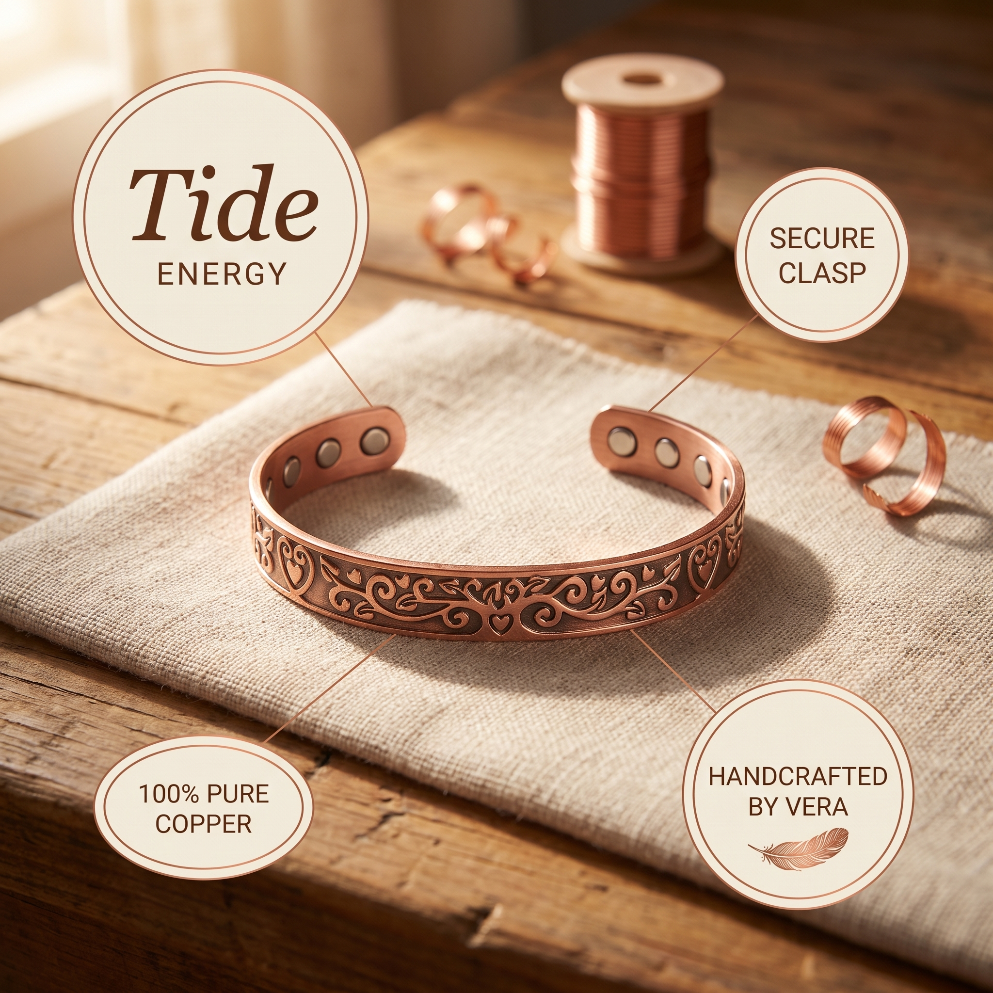 Vera's Tide Koperen Armband