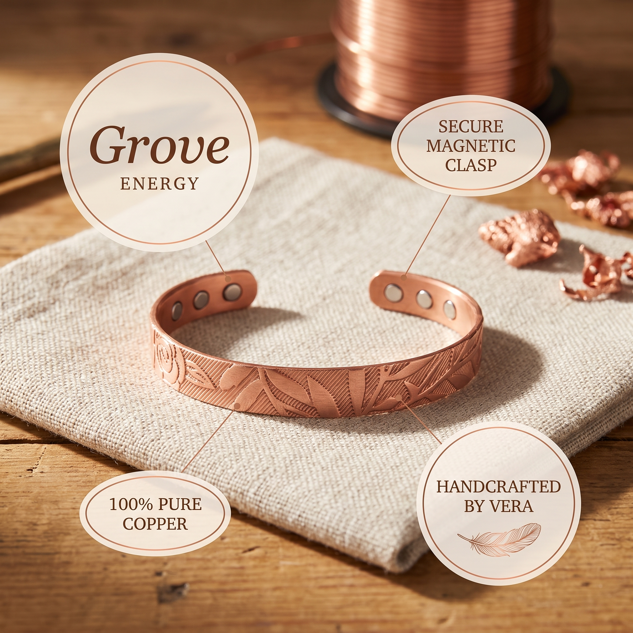 Vera's Grove Koperen Armband