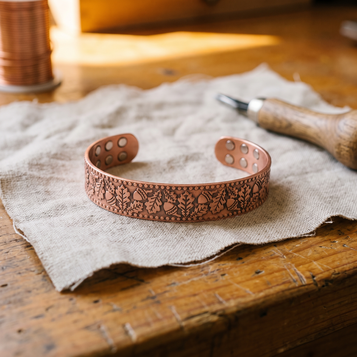 Vera's Houten Koperen Armband