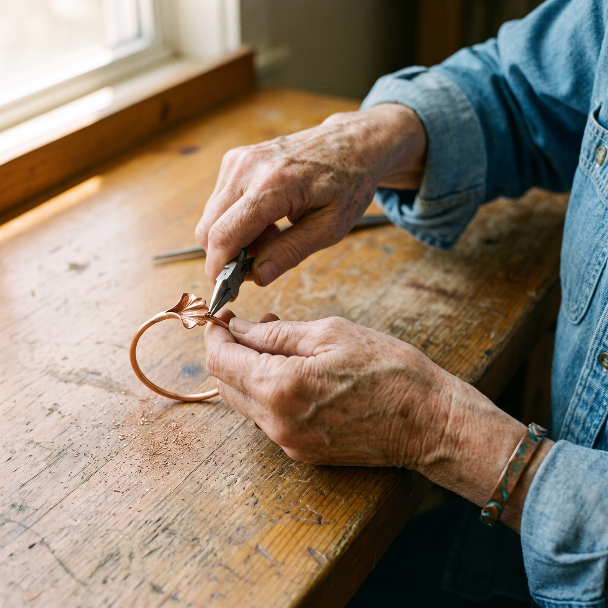 Vera's Schelp Koper Armband