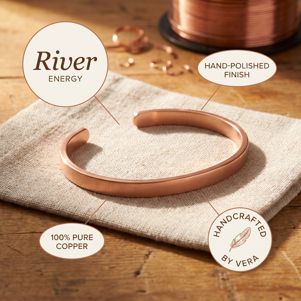 Vera's Rivieren Koper Armband