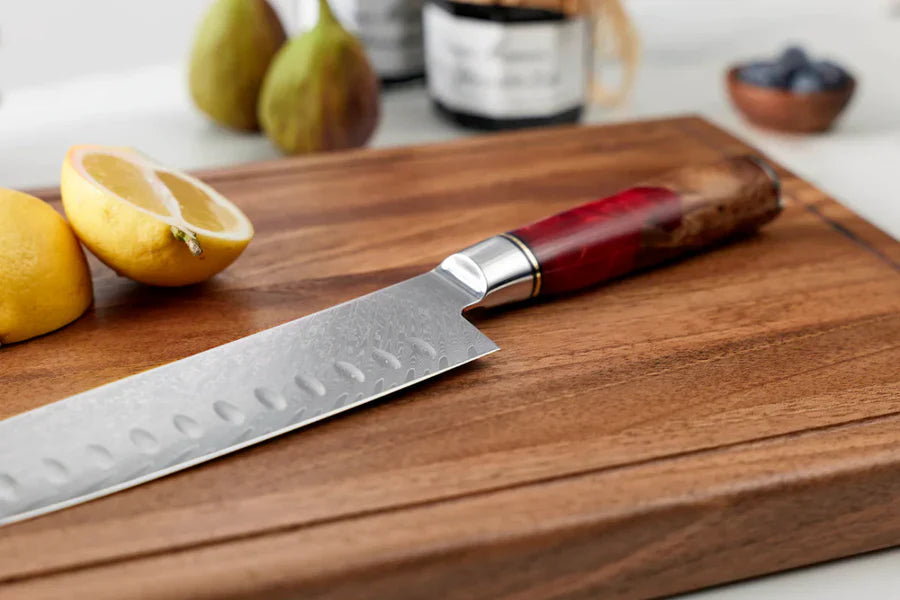 Japans Shinku Santoku-mes van Damascusstaal – 17,6 cm precisieblad