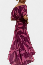 PENELOPE | LANGE FLORAL V-HALS JURK