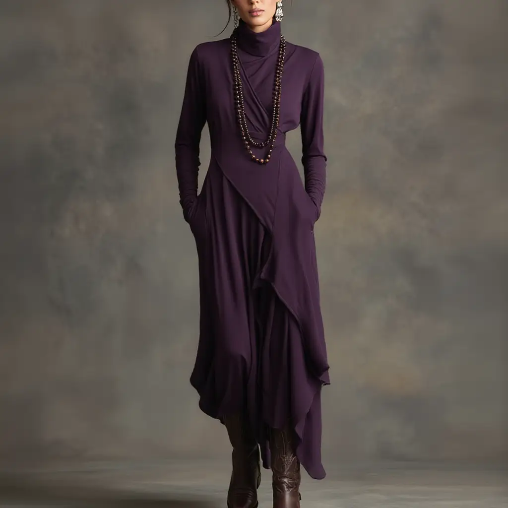 Katia™ Geplooide Maxi Jurk