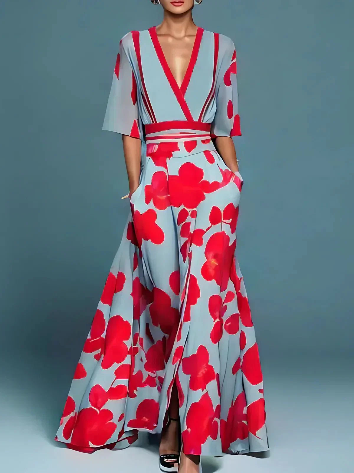 Helena | Bloemen Maxi Jurk