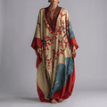 Valerie | Bloemen Batwing Mouw Maxi Jurk