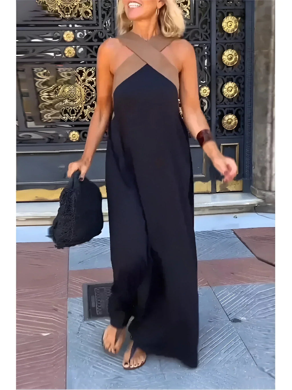QUIRINE | WRAP-FRONT MAXI JURK