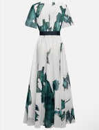 Marissa | Elegante Waterverfprint Jurk