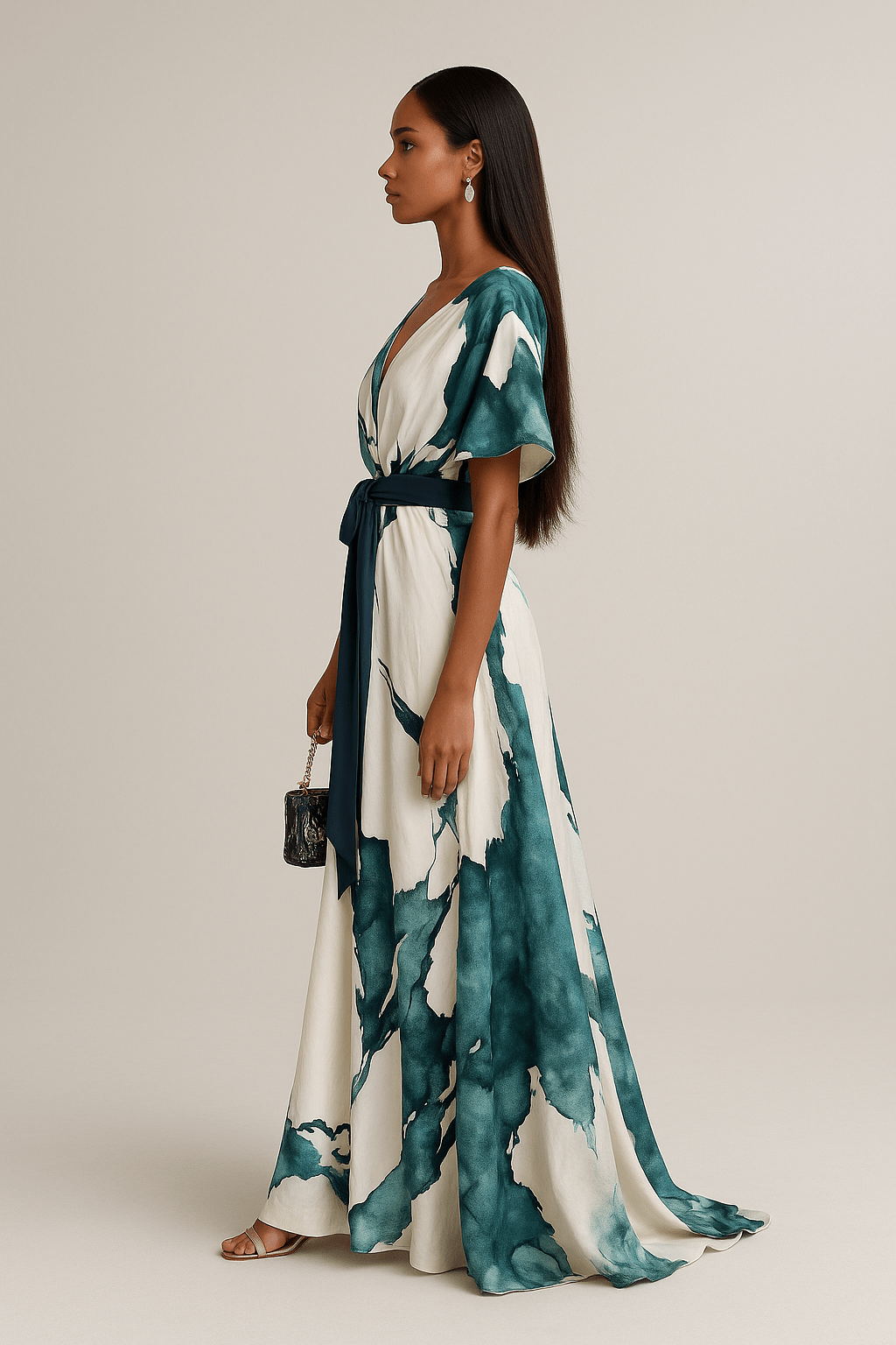 Serene™ Elegante Artistieke Maxi Jurk