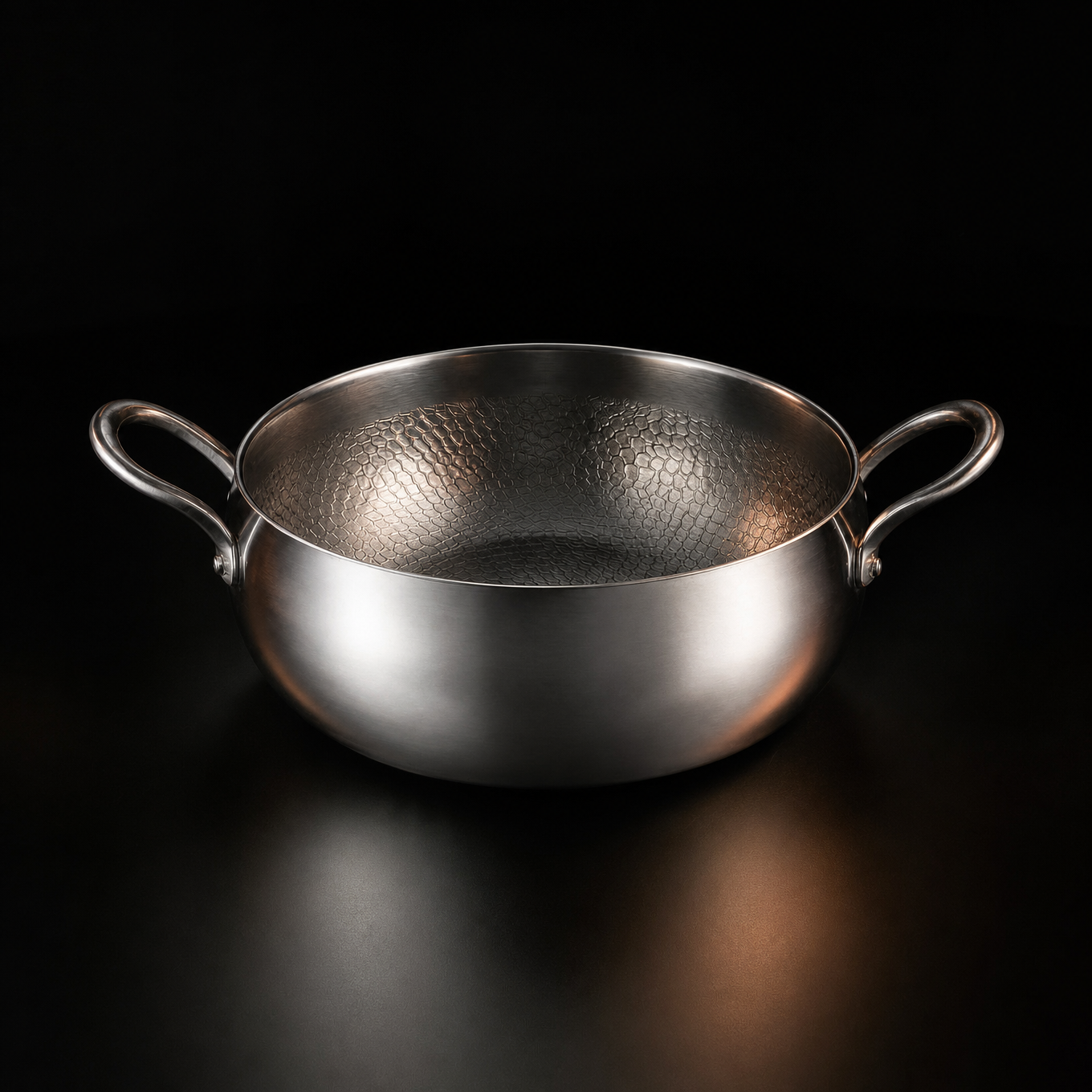 Gehamerde Diepe Titanium pan