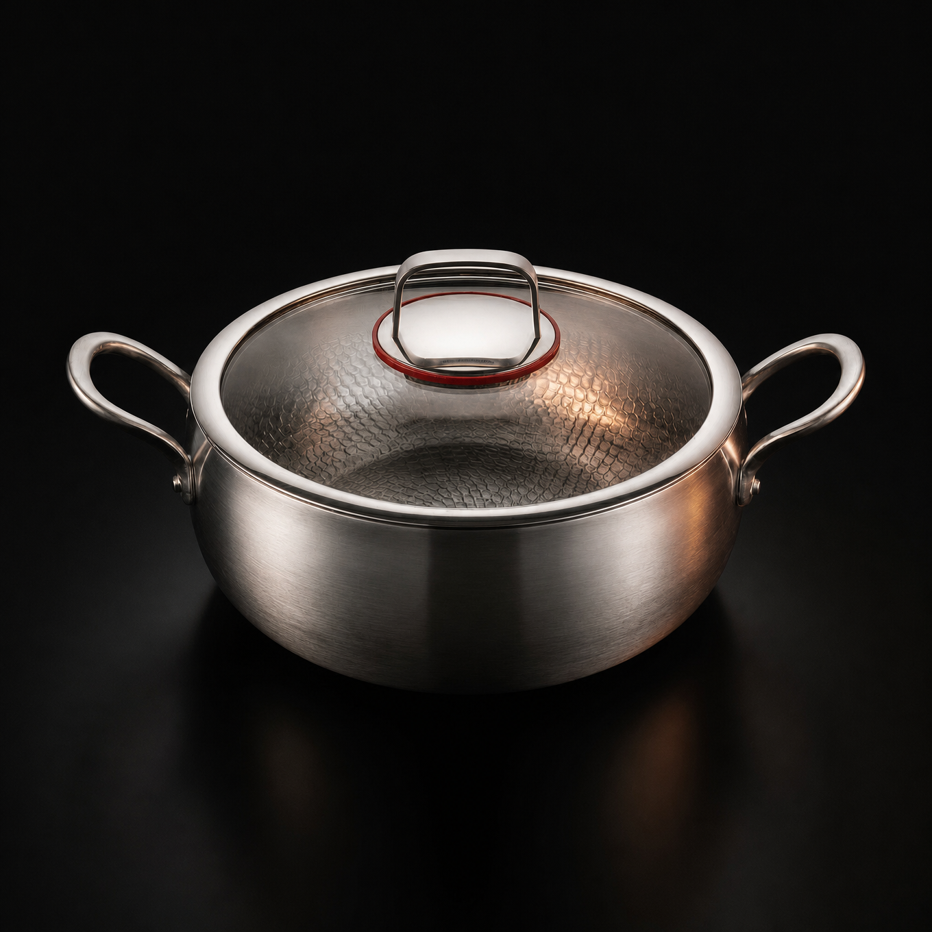 Gehamerde Diepe Titanium pan
