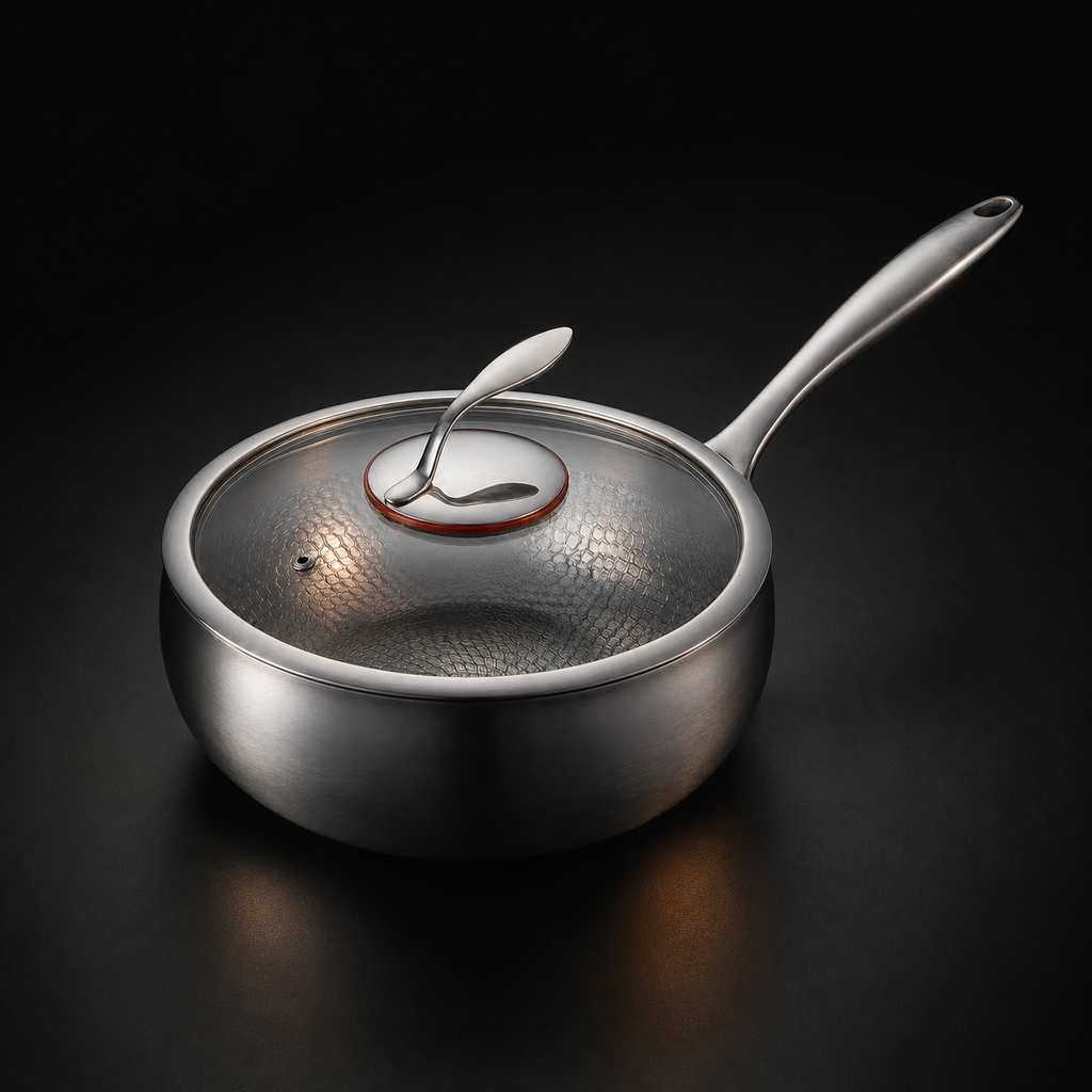 Gehamerde Titanium Sauteerpan