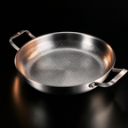 Gehamerde Titanium pan met twee Handgrepen