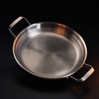 Gehamerde Titanium pan met twee Handgrepen