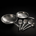 Handgehamerde Titanium Wok- & Koekenpannenset (26 cm) met Keukengerei