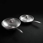 Handgehamerde Titanium Wok- & Koekenpannenset (26 cm) met Keukengerei