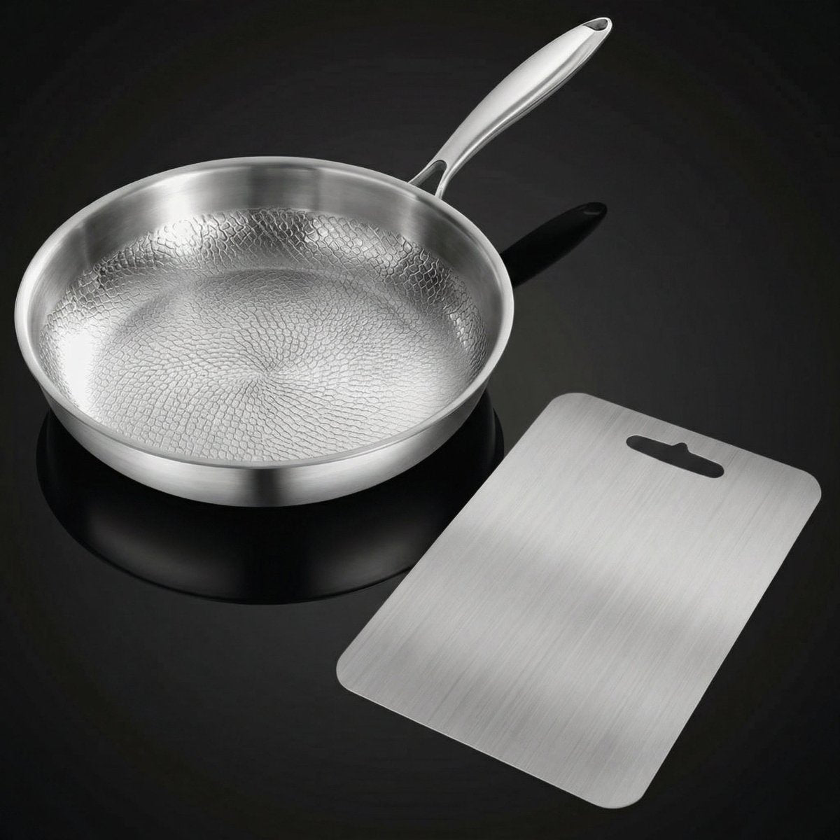 Gehamerde Titanium kook- en bereidingsset
