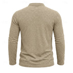 Landon | Klassieke Lange Mouwen Henley Shirt