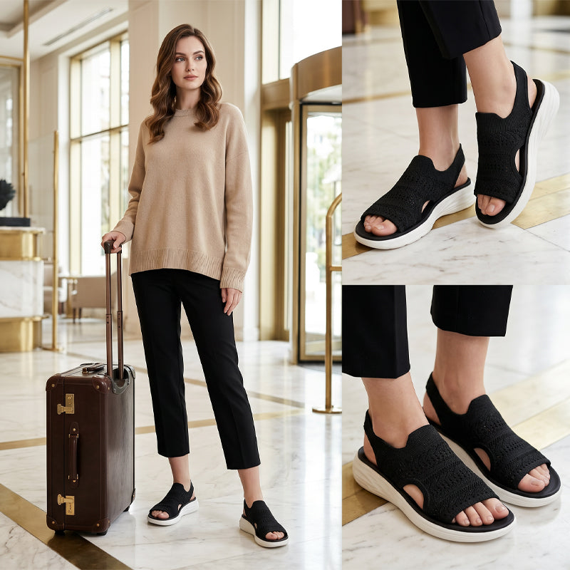 Serena | Dames sandalen met plateau in ademend materiaal