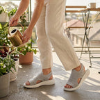 Serena | Dames sandalen met plateau in ademend materiaal