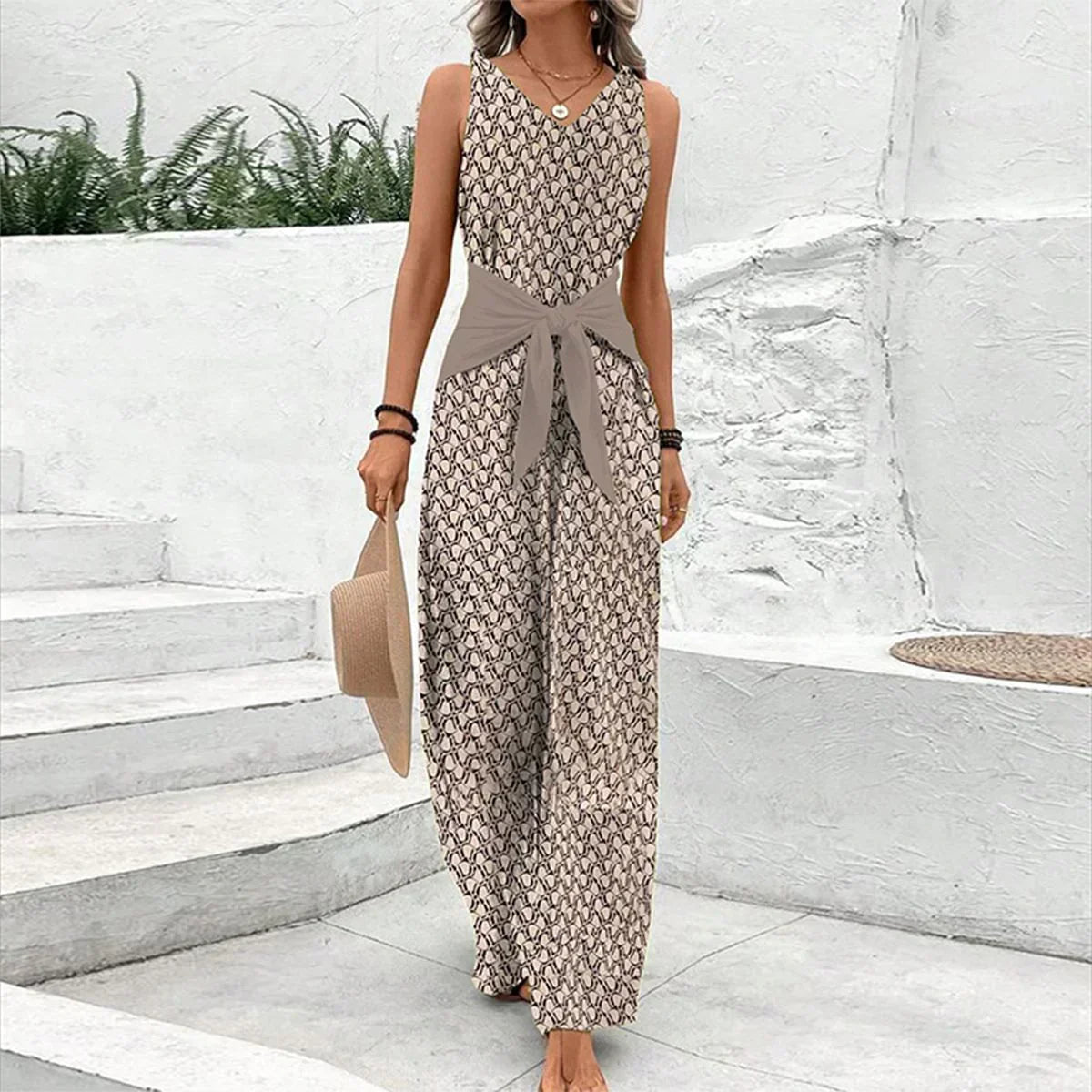 Marina | Moeiteloos Mouwloos Jumpsuit