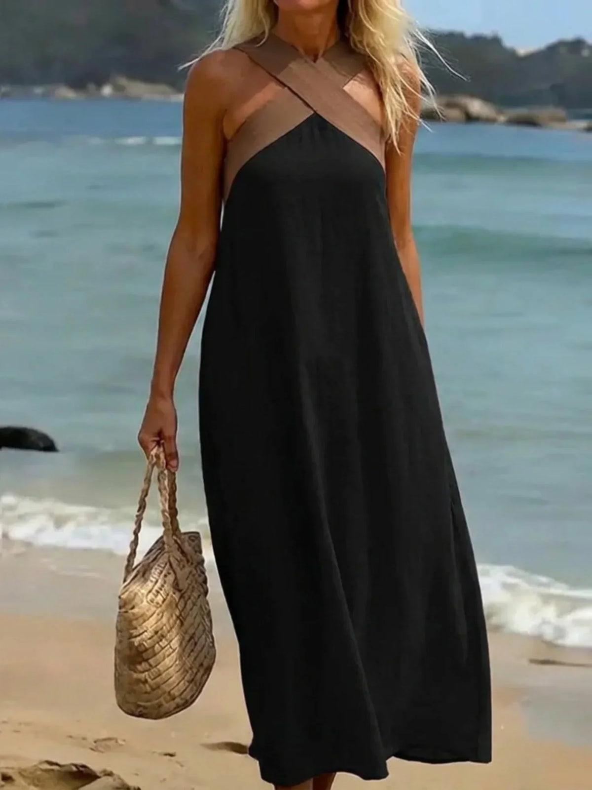 QUIRINE | WRAP-FRONT MAXI JURK