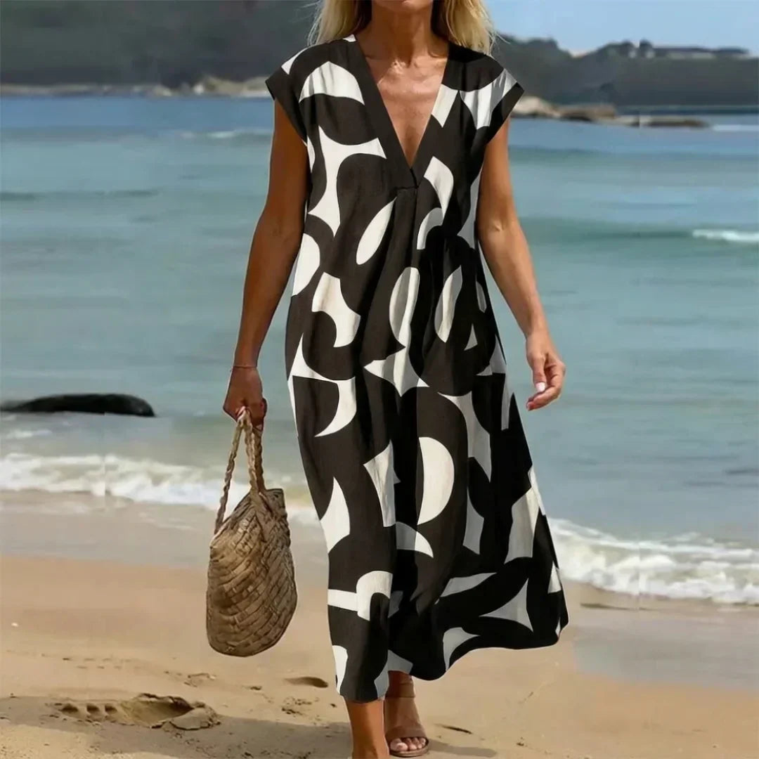 TATIANA | MAXI JURK MET CUTWORK DETAILS