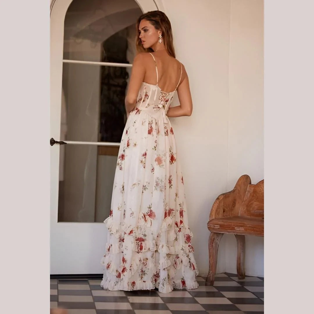 Zoey | Elegante Bloemen Mouwloze Jurk