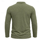 Landon | Klassieke Lange Mouwen Henley Shirt
